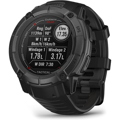 Garmin Instinct 2X Solar - Tactical Edition, Solar Charging, Rugged GPS Smartwatch, Built-in Flashlight, Ballistics Calculator, Black 010-02805-13 Bundle with 2 YR CPS Enhanced Protection Pack