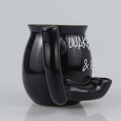 ISTOOLL Coffee Mug, Novelties Ceramic Cup Father's Day Gift, Black