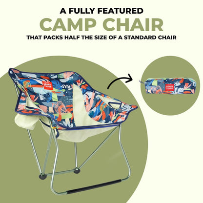 GRAND TRUNK Stonefly Chair | Ultralight & Packable Outdoor Chair with Built-in Cup Holders, 7000 Series Aluminum Frame, Comfortable, Dark Tropic