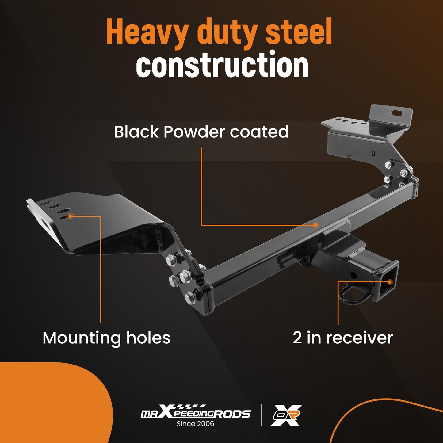 maXpeedingrods Class 3 Trailer Hitch, 2 Inch Receiver, Tow Hitch Receiver for Ford Escape SEL/SE/S/Titanium 2013 2014 2015 2016 2017 2018 2019