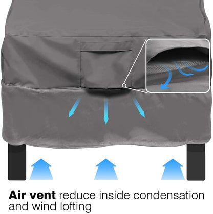 Vailge Patio Chair Covers - Heavy Duty Waterproof Lounge Deep Seat Cover | Medium Grey