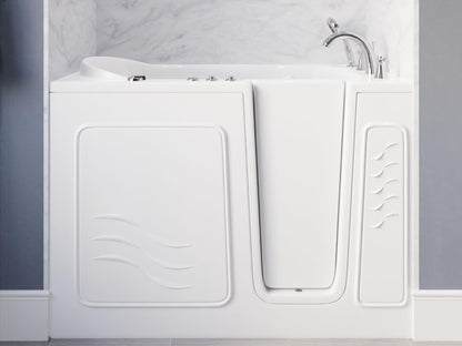 ANZZI Walk-In Tub, 30 x 53 in, Right Drain, Air & Whirlpool Jets, 110V