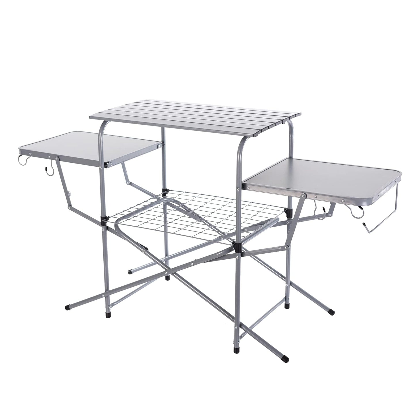 ASMOKE Foldable Grilling Table – Premium & Lightweight Aluminum Cooking Table for Camping, Outdoor BBQ Party and RV Touring - 88lbs Capacity, Comes with Carrying Bag