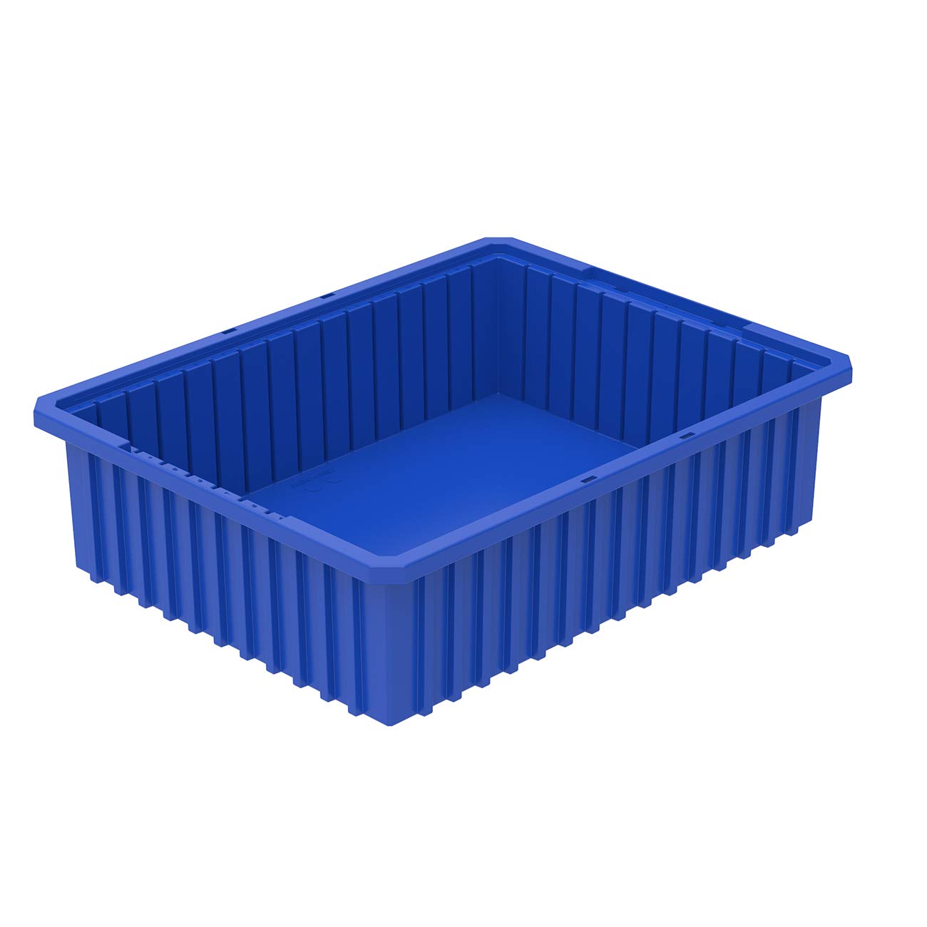 Akro-Mils 33226 Akro-Grid Plastic Slotted Dividable Modu Box Stackable Grid Storage Tote Container, (22-3/8-Inch L x 17-3/8-Inch W x 6-Inch H), (4 Pack), Blue