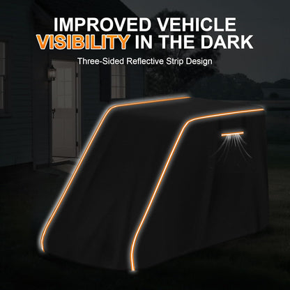 Xmuzua 900D Skid Steer Cover Waterproof Heavy Duty, UV Protection Track Loader Cover Compatible with Bobcat, John Deere, Kubota, Caterpillar, Case, New Holland, JCB, (148"x 75"x 80")