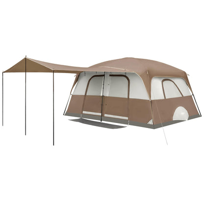 Portal 8 Person Tents for Camping, Easy Setup Cabin Tent with Large Porch, 2 Room, Waterproof Family Camping Tent for Outdoor Camping, Patio