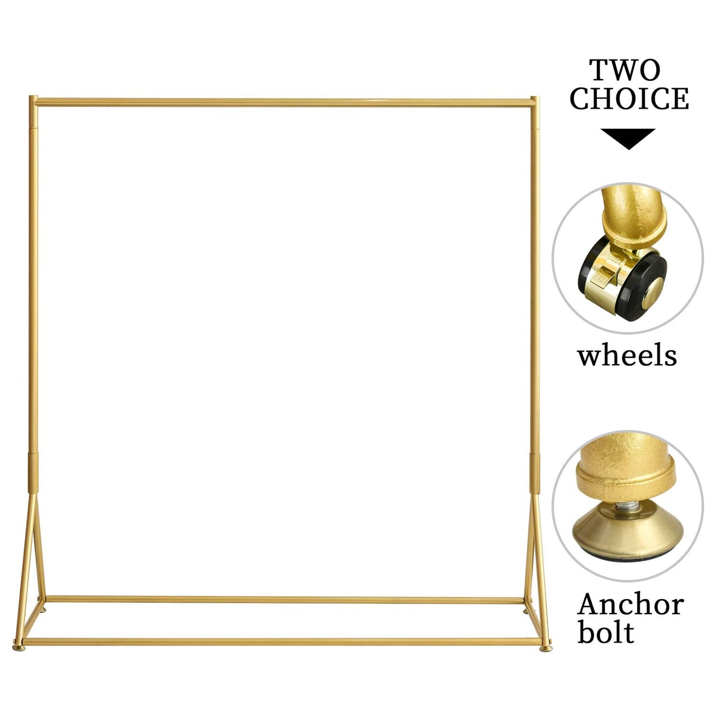 BOSURU Gold Pipe Clothing Racks Freestanding, Modern Metal Clothes Rack Heavy Duty, Easy Assemble Clothing Rack for Hanging Boutiques and Bedroom 59" L