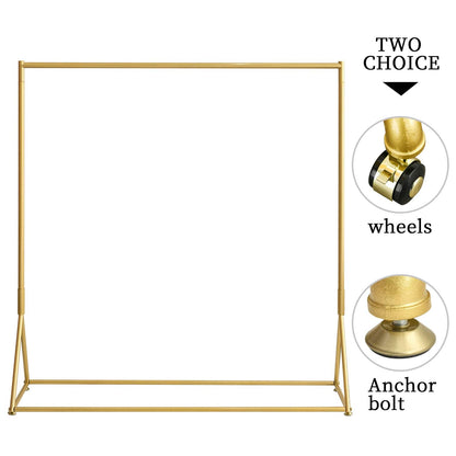 BOSURU Gold Pipe Clothing Racks Freestanding, Modern Metal Clothes Rack Heavy Duty, Easy Assemble Clothing Rack for Hanging Boutiques and Bedroom 59" L