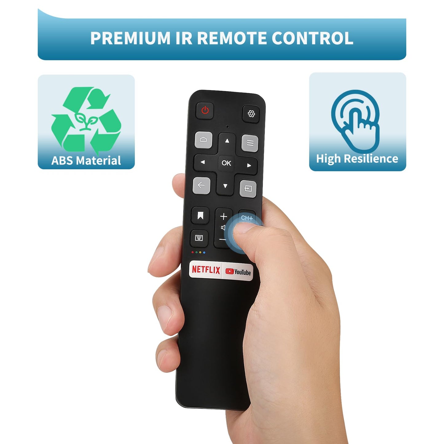 Voice Remote Replacement for TCL Android Smart TVs,RC813 with Google Voice Function