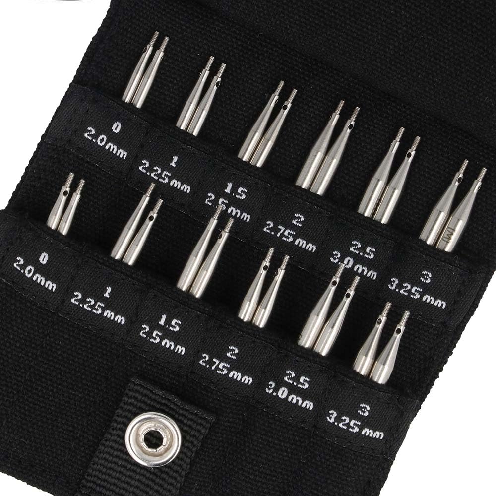 ChiaoGoo Twist Shorties Set, 2" & 3" (5 & 8 cm) [M], US 0-3 (2-3.25mm)