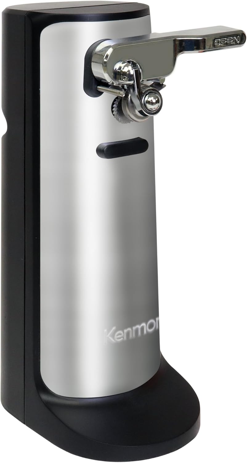 Kenmore Electric Can Opener - Arthritis-Friendly Design | Automatic Stainless Steel with Cord Storage