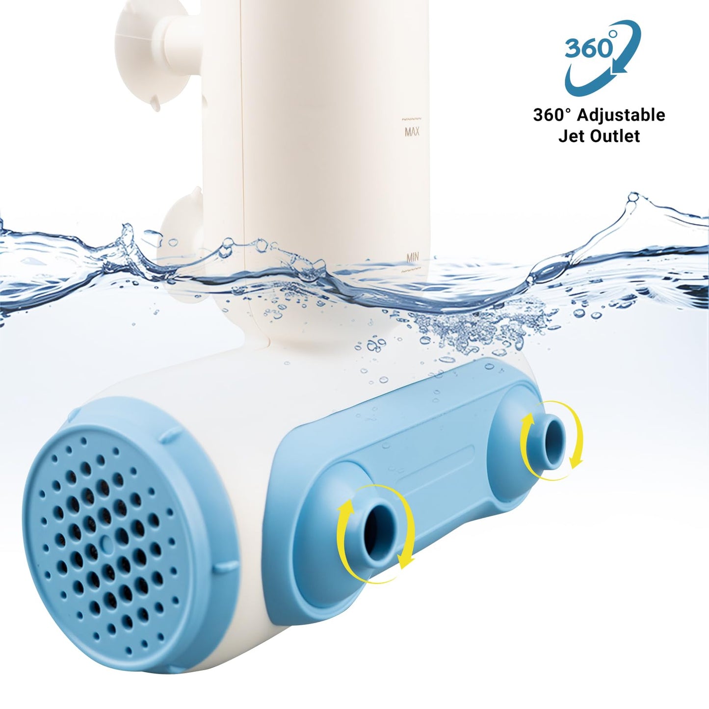 Portable Jet Spa for Bathtub - Electric Bath Jets for Tub with Dual Hydro Massage Nozzles & Soothing Bubbles, Adjustable Whirlpool Effect for Relaxing Home Spa Experience Freestanding (blue and white)