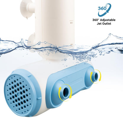 Portable Jet Spa for Bathtub - Electric Bath Jets for Tub with Dual Hydro Massage Nozzles & Soothing Bubbles, Adjustable Whirlpool Effect for Relaxing Home Spa Experience Freestanding (blue and white)