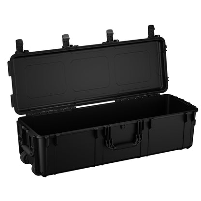 Condition 1 45" Empty Waterproof Hard Case w/Wheels – Lockable, TSA Approved Gear Storage Long Trunk, IP67-Rated Waterproof, Stackable, Rugged Travel Case – Black, Made in USA, 44.52"x16.30"x12.90"