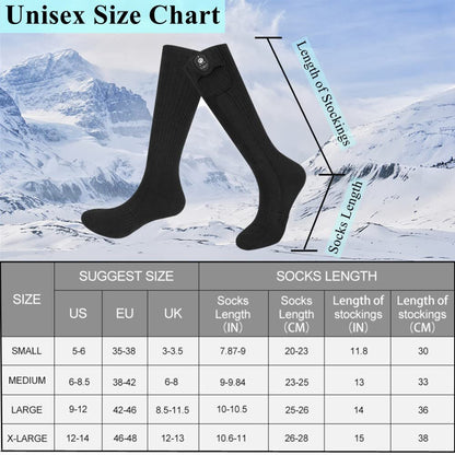 SAVIOR HEAT Heated Socks for Men Women, App Control Rechargeable Battery Electric Ski Socks, 3 Heat Levels Washable Thermal for Snowboarding, Hunting, Work, Hiking, Biking,Camping (Small)