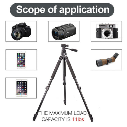 Gosky Tripod -Travel Portable Tripod for Spotting scopes, Binoculars, camcorders, or SLR Cameras (Pro (61-inch))