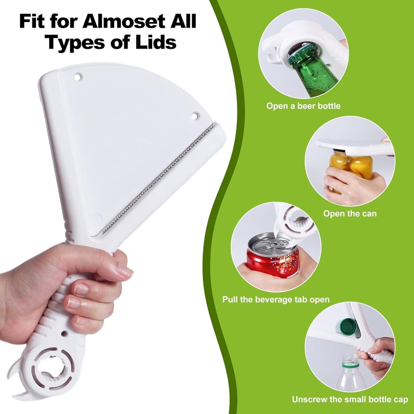 **Skiennix Jar Opener - Effortless Grip for Weak Hands & Seniors | Double U-Shaped Design**