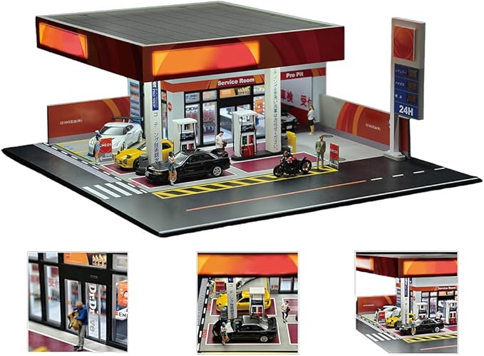 1/64 Scale Mini Building Scene Model (Cars Figures Not Included)