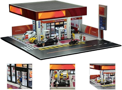 1/64 Scale Mini Building Scene Model (Cars Figures Not Included)