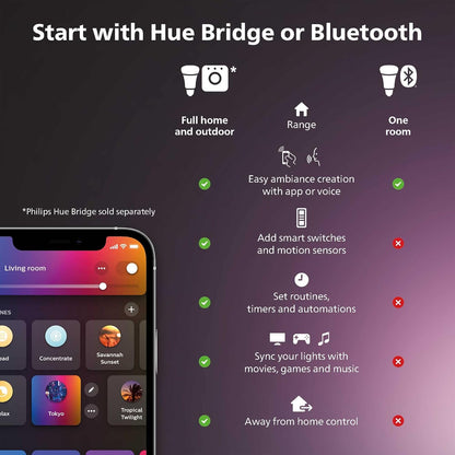 PHILIPS Hue Smart 100W PAR38 LED Bulb, 2 Pack, White & Color Ambiance Color-Changing Light, 1300LM, E26, Outdoor Light Bulbs, Control with Hue App, Works with Alexa, Google Assistant and Apple Homekit