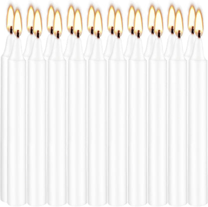 YOROXRG Set of 40 White Candles Mini Unscented Taper Candles for Christmas,Household, Wedding, Rituals, Prayer, Birthdays, Meditation, Altar,Party and Home Décor Candlesticks - 4 Inch Tall