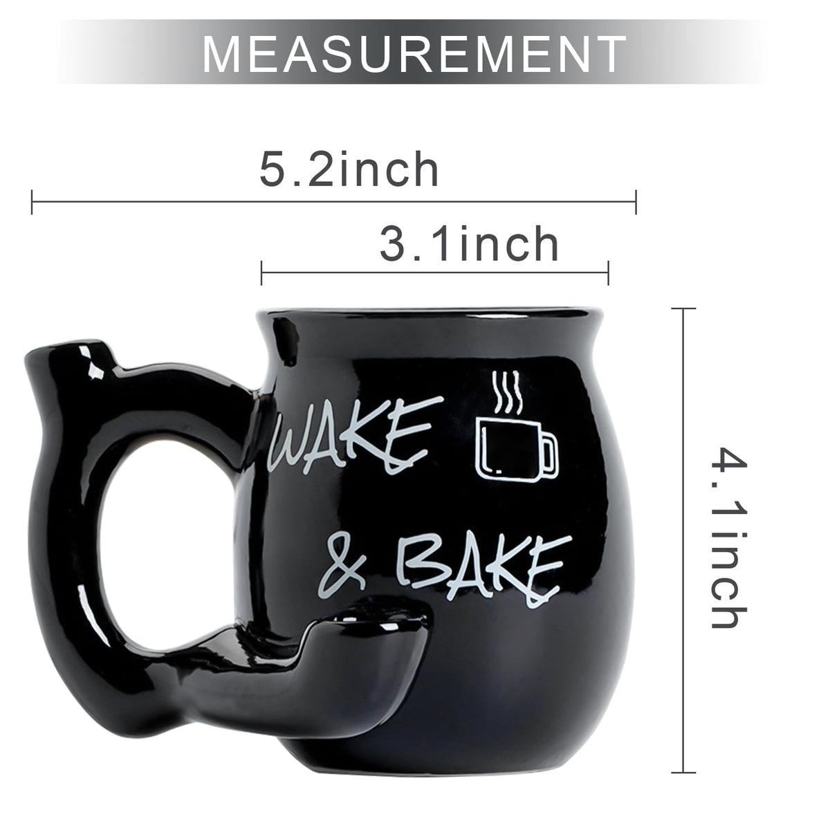 ISTOOLL Coffee Mug, Novelties Ceramic Cup Father's Day Gift, Black