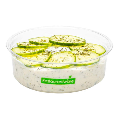Restaurantware Basic Nature 8 Ounce Deli Containers 500 Meal Prep Containers - Lids Sold Separately PLA Plastic Disposable Food Containers For Holding Snacks Salads And Desserts