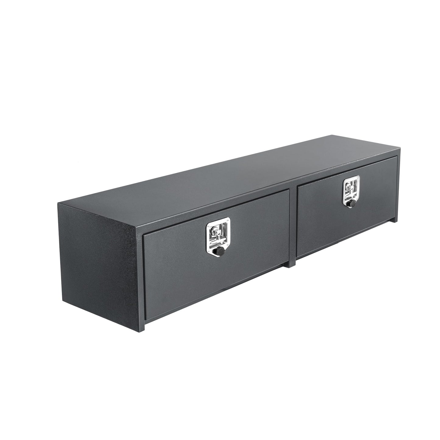 Garvee Black Steel Underbody Truck Tool Box, Truck Bed & Underbelly RV Storage Box, Locking t-Latch, Weather-Resistant, Heavy-Duty Job Box for Pickup Truck Bed, RV, Trailer, 60 in x 16 in x 13 in