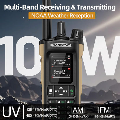 BAOFENG DM32 DMR Radio Ham Radio Handheld 10W Long Range Rechargeable Two Way Radio Walkie Talkies GPS DM-32UV Digital NOAA Weather Radio with Programming Cable for Hunting Survival Gear,2Pack