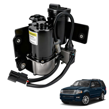 FRGOLIN Air Suspension Compressor Pump Compatible with Ford Expedition Lincoln Navigator 2007-2018 with Bracket Replaces 7L1Z5319AE 7L1Z5319A 949-202