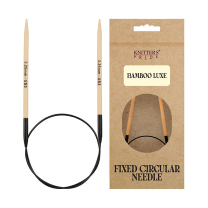 Knitter’s Pride Bamboo Luxe Fixed Circular Needles 40"" (100cm) – US Size 3 (3.25mm)