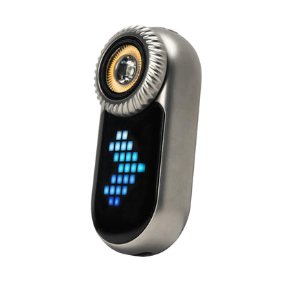 LOOPDOT EDC Flashlight – Rechargeable Small and Powerful LED Flashlight with RGB Pixel Display, Interactive Games, Adjustable Brightness – Cool Gadget Gift for Kids & Adults (TI)