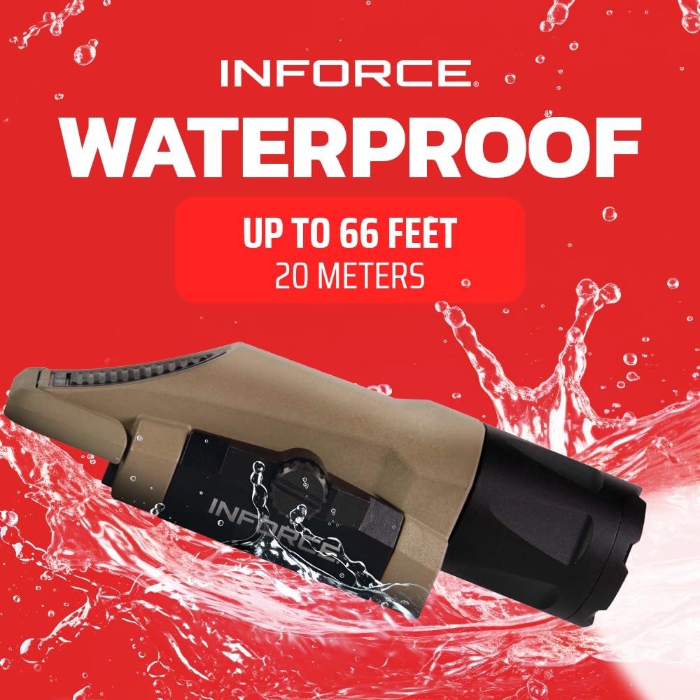 Inforce WML Gen 3 LED Weapon Light, White/IR LED, 450 Lumens, Black, IF71013 (Dark Earth)