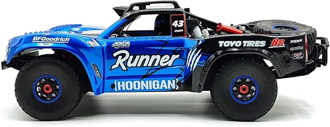 FSRC RC Truck1/7 Model TT 6S/8S Blue/Red High-Speed Off-Road Desert Truckr RC car Short-Course Truck 4WD 100km/h+(8S-Blue)