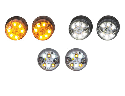Buyers Products 8891326 Push-On LED Hideaway Strobe Light Kit, 6 High-Intensity LEDs, Amber Warning Light, 19 Flash Patterns, Sync Up to 8 Heads, Headlight & Taillight Install, Work & Utility Trucks