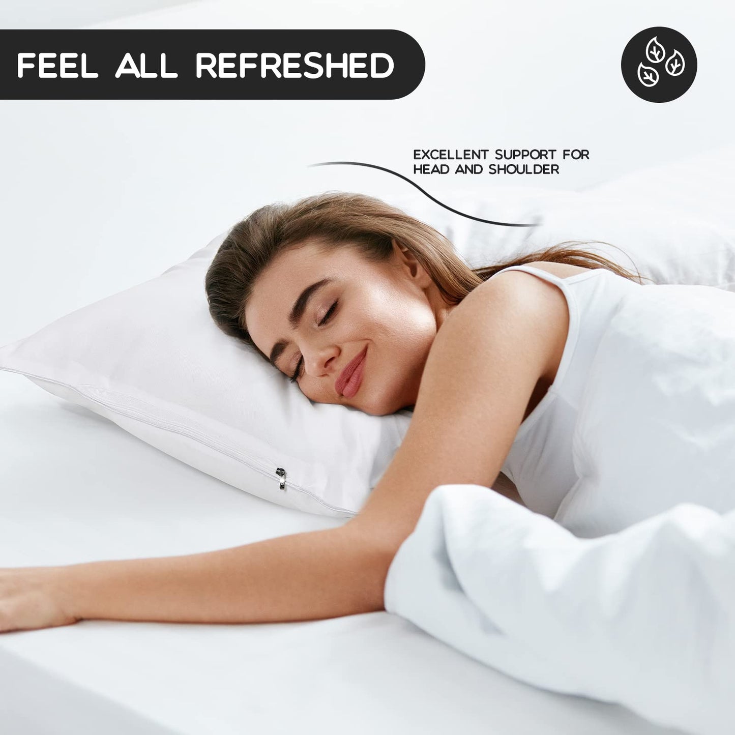 Macarrie 20 Pcs Queen Size Pillows for Sleeping Standard Size Inserts Hotel Bed Pillows Bulk for Stomach Back and Side Sleepers Machine Washable (30 x 20 Inches)