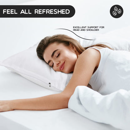 Macarrie 20 Pcs Queen Size Pillows for Sleeping Standard Size Inserts Hotel Bed Pillows Bulk for Stomach Back and Side Sleepers Machine Washable (30 x 20 Inches)