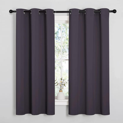 NICETOWN Greyish Purple Blackout Curtains - Thermal Insulated Drapes for Office | 68" Length, 42" Wide, 2 Panels