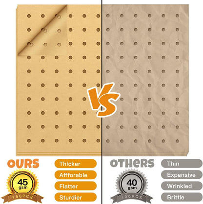 Air Fryer Disposable Parchment Paper Liners: 150pcs Airfryer Liners 9x11 Inch Perforated Rectangular Paper Sheets Basket Liner Accessories For Toaster Oven Xl Air Fryer