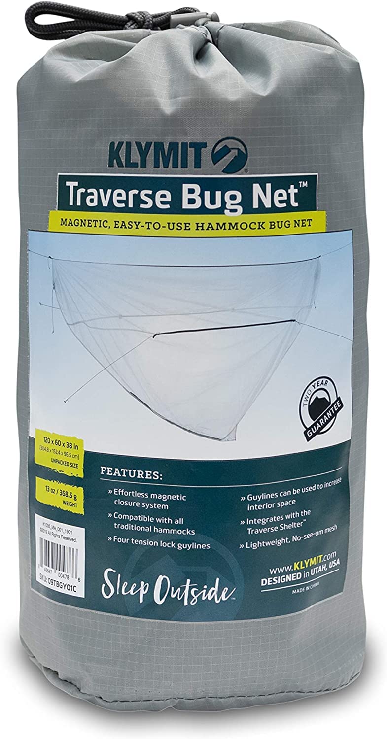 Klymit Traverse Mesh Net, Bug Net for Hammock Camping and Sleeping