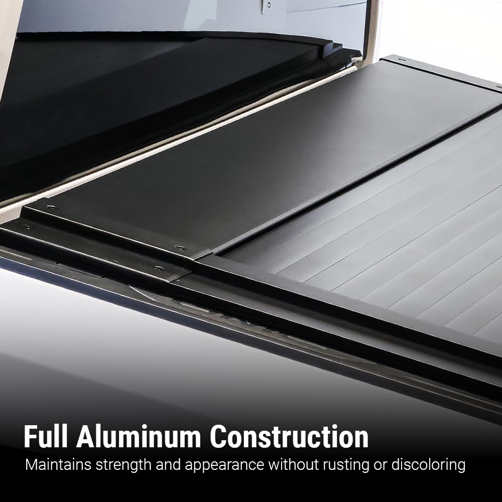 Syneticusa MB Retractable Tonneau Cover | 2007–2026 Chevy Silverado GMC Sierra 1500 5.8ft (69.9") Bed | 6063-T5 Aluminum | Double Lock | 3-Year Warranty | Waterproof Low Profile Hard Truck Bed Cover