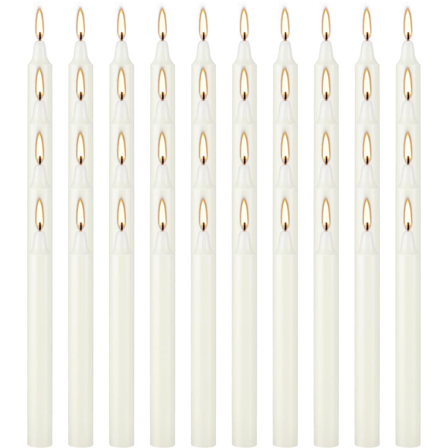 YOROXRG Set of 40 Ivory Candles Mini Unscented Taper Candles for Christmas,Household, Wedding, Rituals, Prayer, Birthdays, Meditation, Altar,Party and Home Décor Candlesticks - 4 Inch Tall