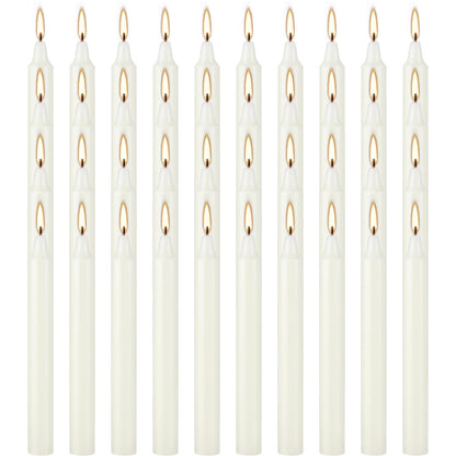 YOROXRG Set of 40 Ivory Candles Mini Unscented Taper Candles for Christmas,Household, Wedding, Rituals, Prayer, Birthdays, Meditation, Altar,Party and Home Décor Candlesticks - 4 Inch Tall
