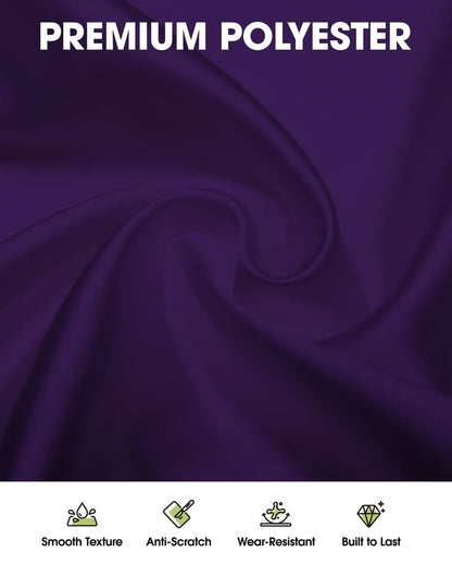 Pureegg Rectangle Table Cloth 60" x 102" – Durable Polyester Tablecloth Offers Reusable & Washable Protection, Ideal for Outdoor Party, Picnic, Wedding, Banquet and Birthday, 2 Pack, Purple