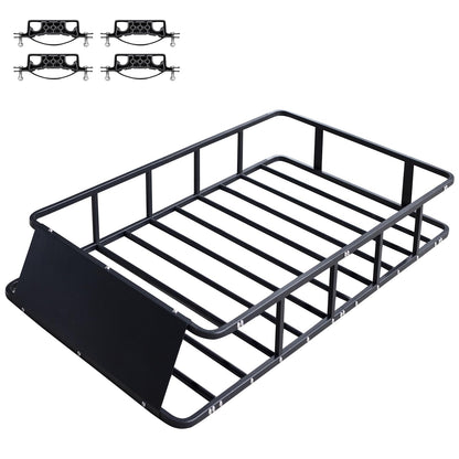 Racketon 64”x39”x8” Roof Cargo Rack for SUV Car Trucks,Heavy Duty Cargo Basket Anti-Rust Top Luggage Rack