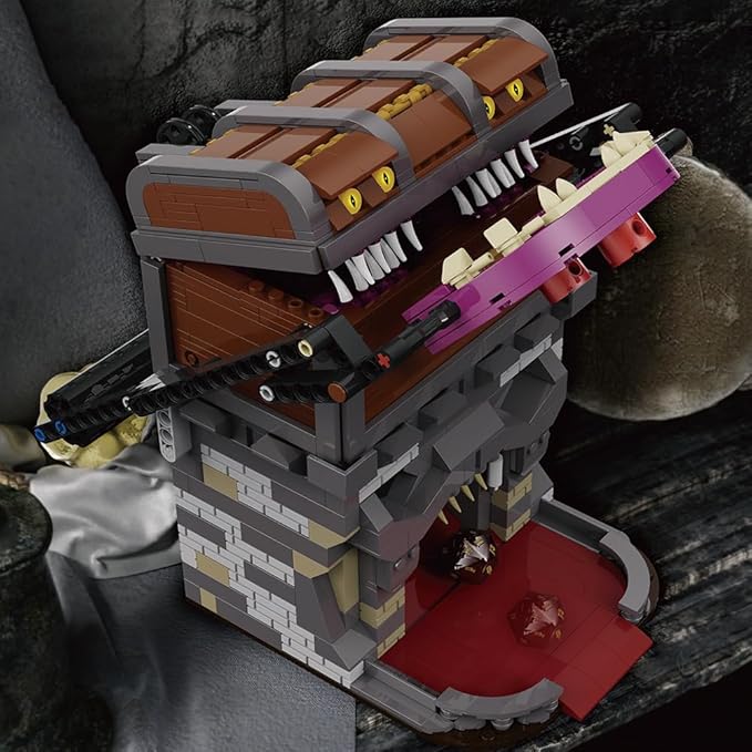 39089 Mysterious Treasure Chest Building Kit 1412 PCS Treasure Chest Model with Opening Lid Magic Building Blocks Set for Adults &amp Teens