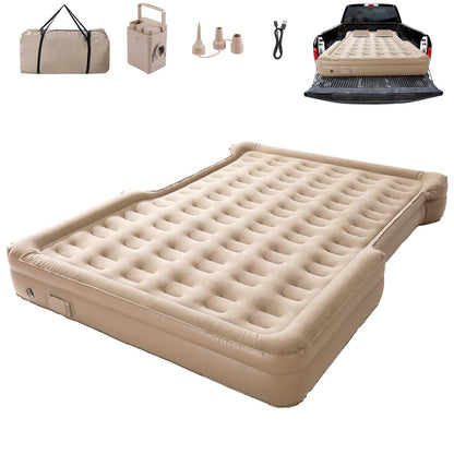 Afurkuot Truck Bed Air Mattress 6-6.5 FT Full Size, Built-in Air Pump, Inflatable Pillow, Inflatable Pickup Trucks Bed Mattress for F-150 Outdoor Camping Truck Pickup Tent Road Trip