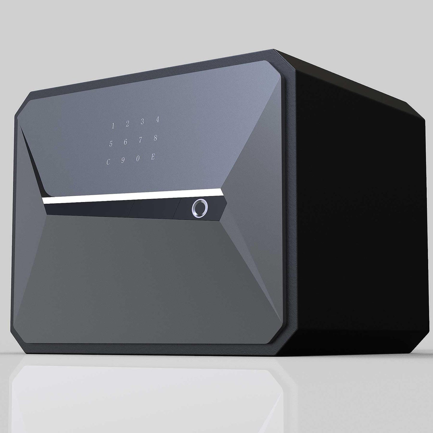 BOFON Fingerprint Smart Safe Box Security Box with Key,1.2 Cubic,Safety Box for Home Office (1.2 Cubic Feet-30Y)
