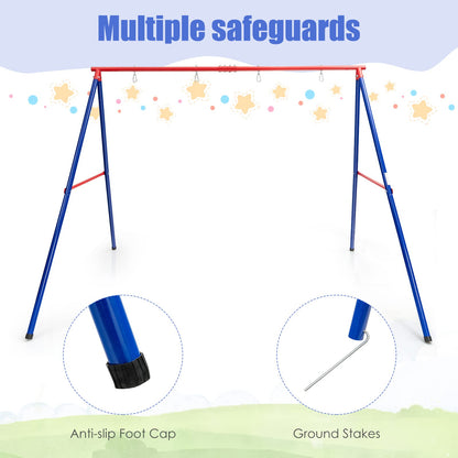INFANS Swing Stand, 550 lbs Heavy Duty Metal Swing Frame, Extra Large A-Frame Swing Stand for Kids and Adult Indoor Outdoor Activity Backyard Playground
