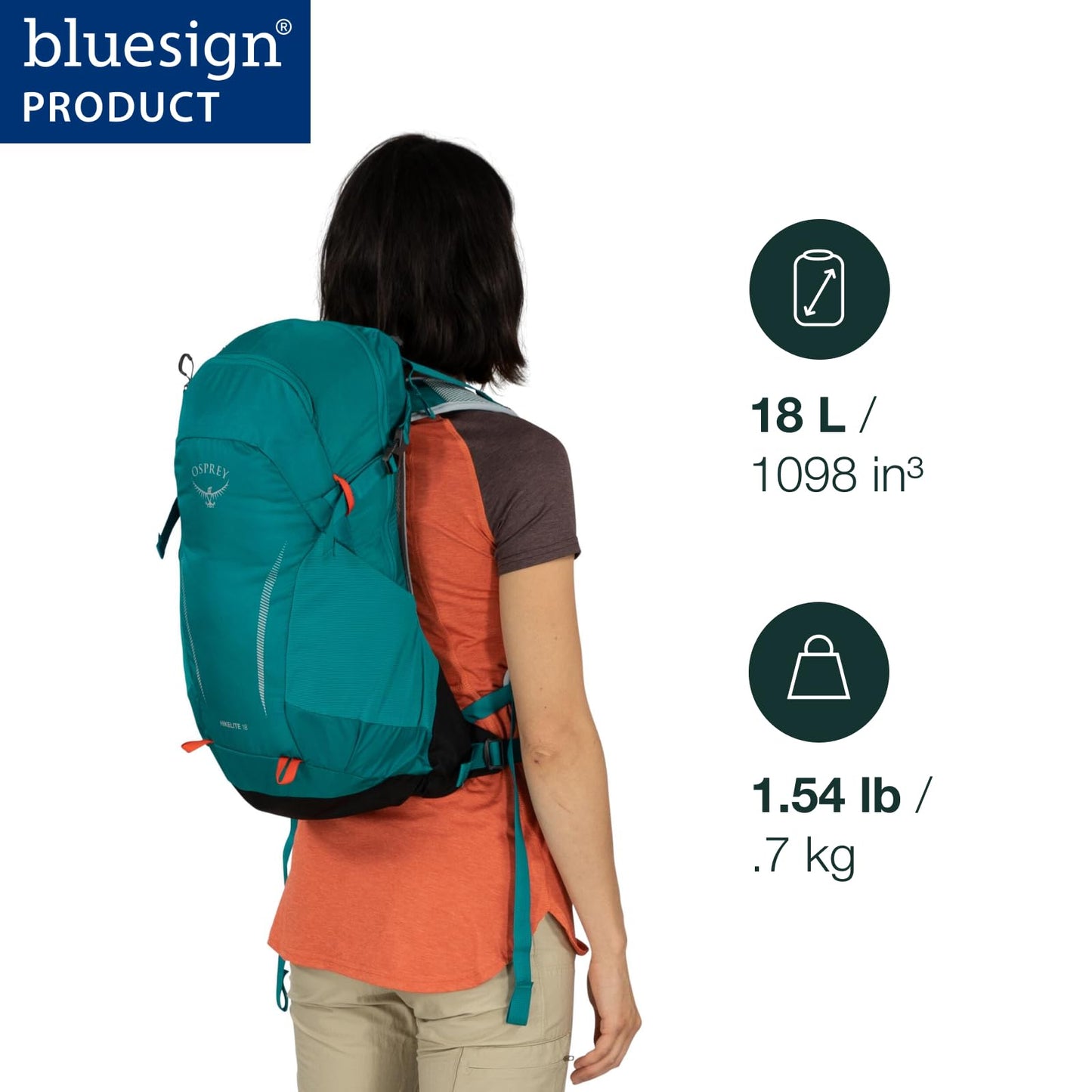 Osprey Hikelite 18L Lightweight Hiking Backpack - Durable Travel Daypack with Rain Cover for Men and Women, Black